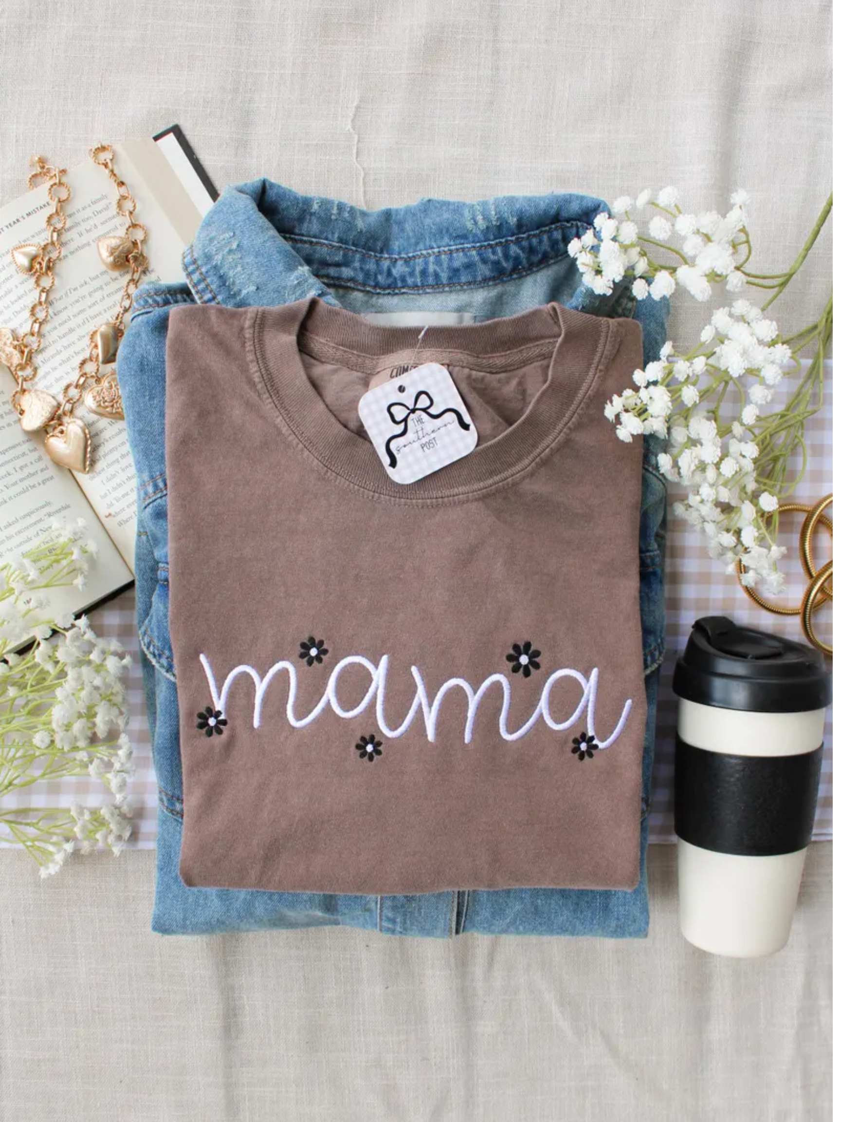 Mama Embroidered Hoodie / Long Sleeve