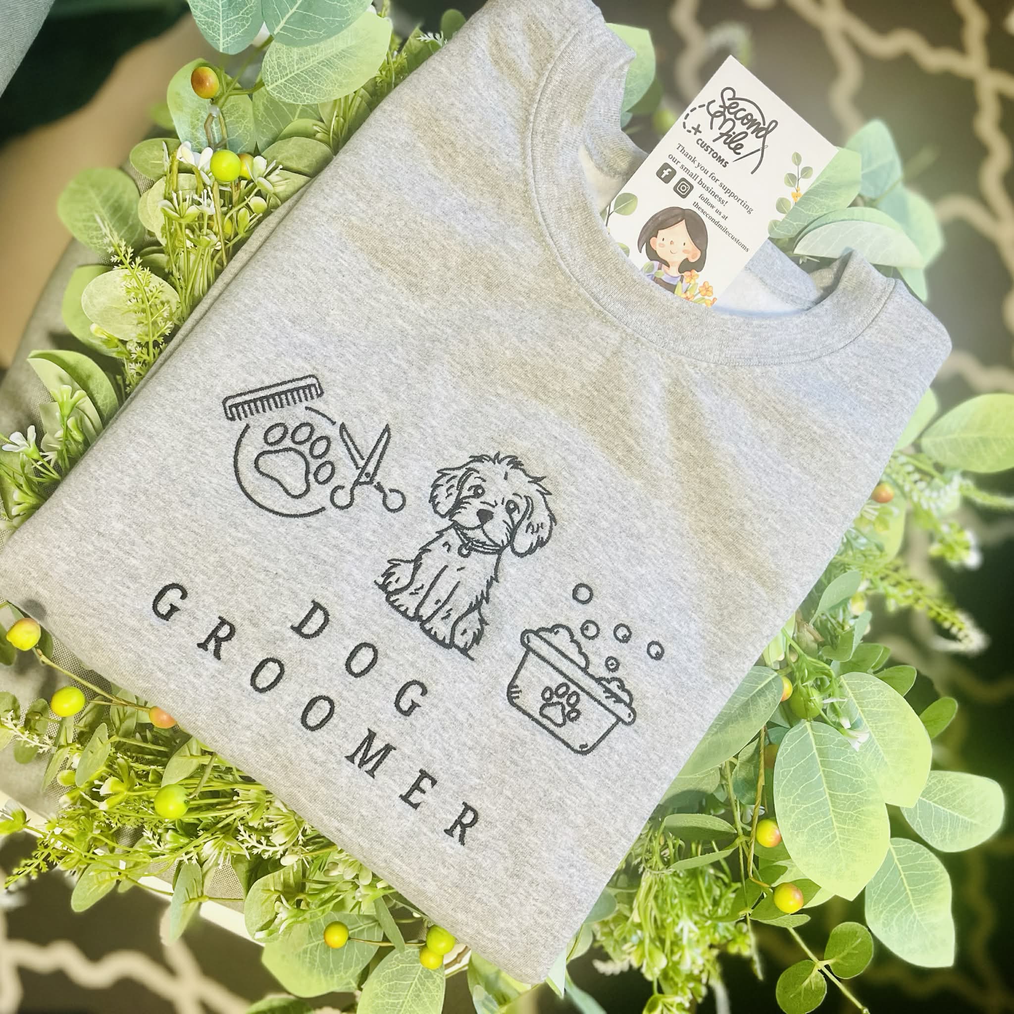 Embroidered Dog Groomer Sweater