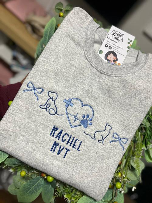 Embroidered Veterinarian Crewneck