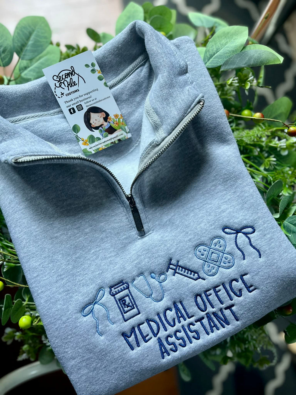 Medical Quarter Zip Sweater