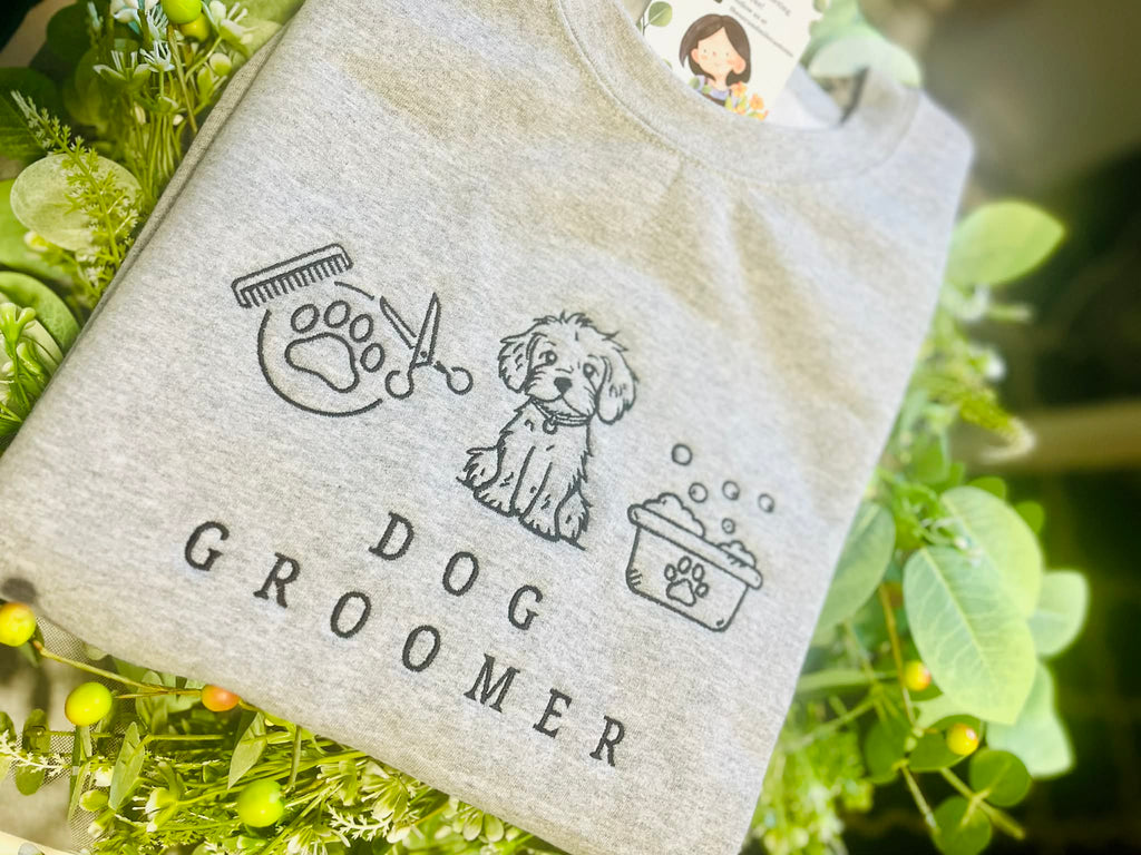 Embroidered Dog Groomer Sweater