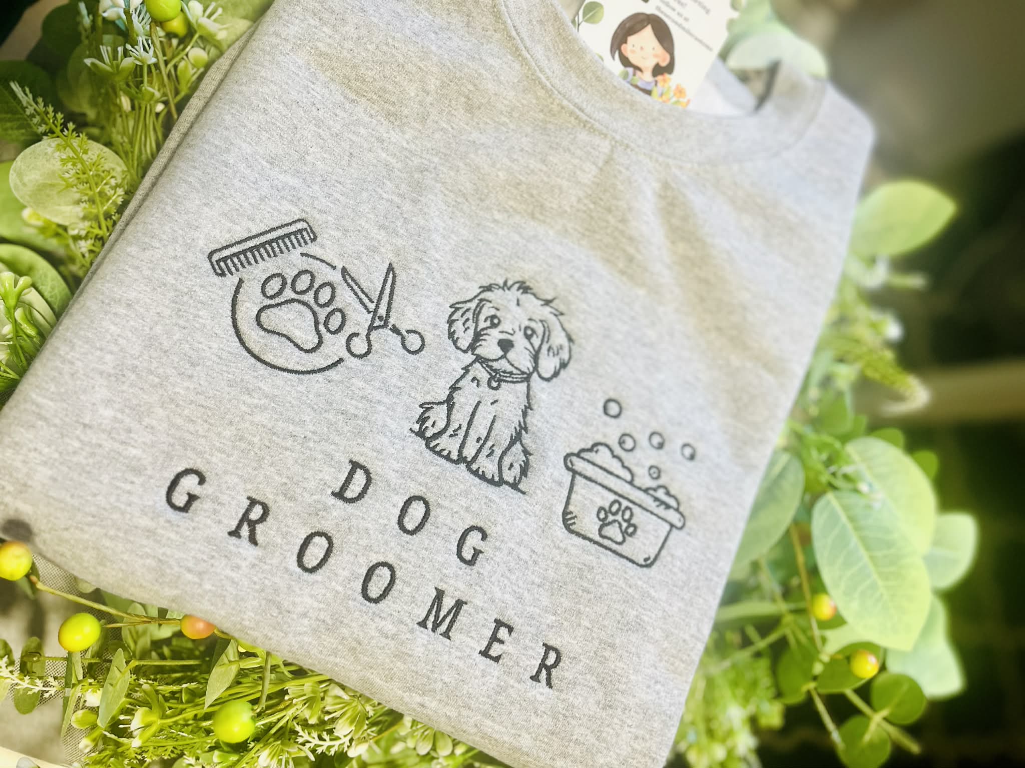 Embroidered Dog Groomer Sweater